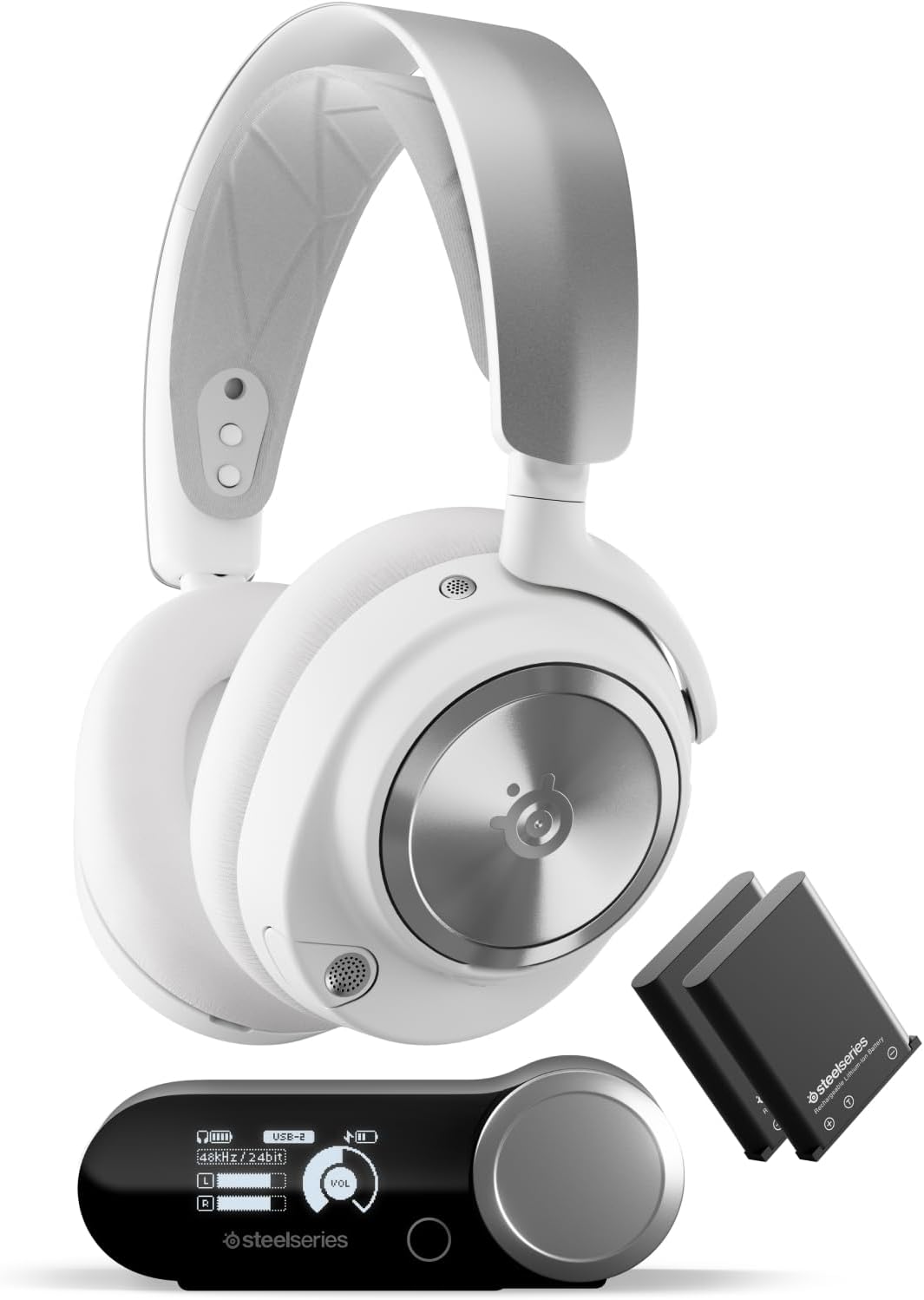 NEW SteelSeries Arctis Nova Pro Wireless Multi-System Gaming Headset - Premium Hi-Fi Drivers - Active Noise Cancellation - Infinity Power System - ClearCast Gen 2 Mic - PC, PS5/PS4, Switch, Mobile