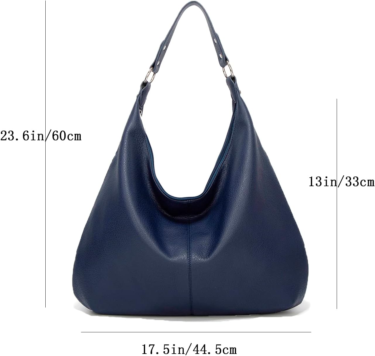 Ashioup Hobo Bags for Women Soft PU Leather Shoulder Bag Vintage Slouchy Handbag with Zipper