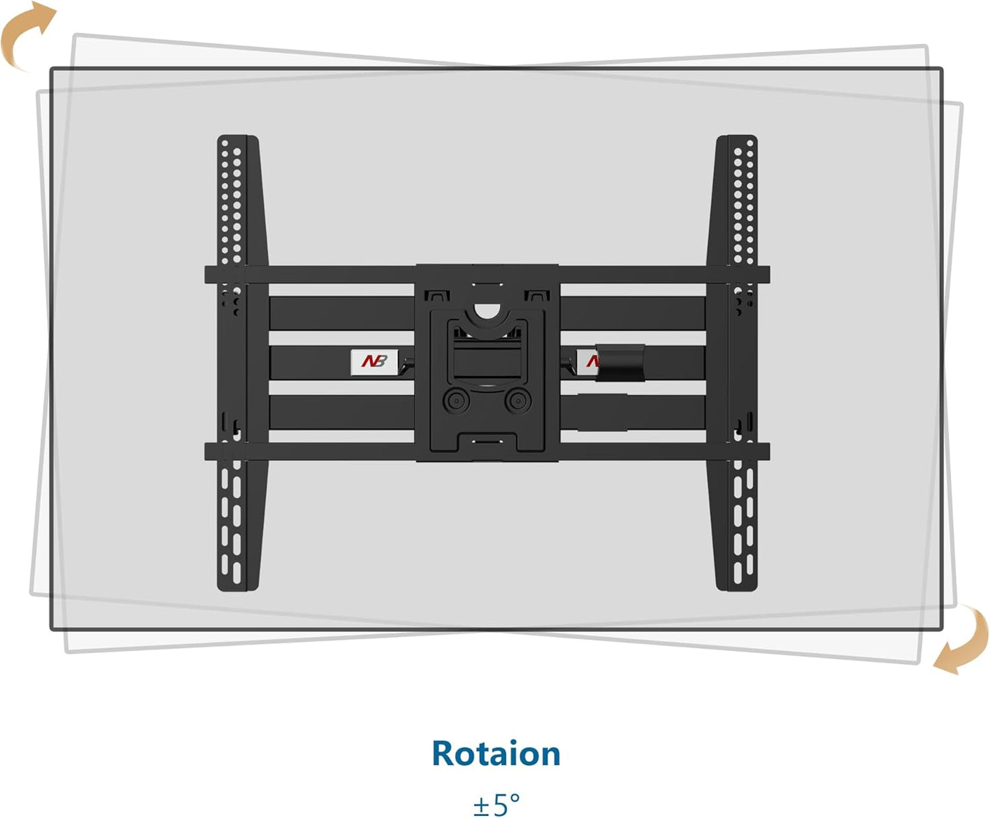 NB North Bayou Heavy Duty TV Wall Mount Double Arms Articulating Swivel TV Bracket for Most 75”-110 inch LED LCD OLED TVs VESA Compatible Hold up to 200 lbs Wall Bracket SP5