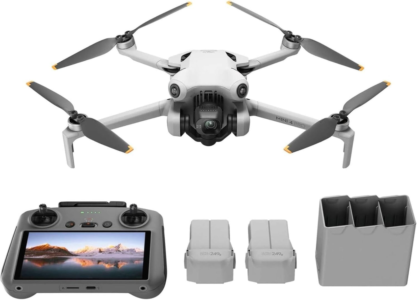 DJI Mini 4 Pro (DJI RC 2), Drones with Camera for Adults 4K, Under 0.549 lbs/249 g, 34 Mins Flight Time, 20km Max Video Transmission Distance, Omnidirectional Vision Sensing, Mini Drone for Beginners
