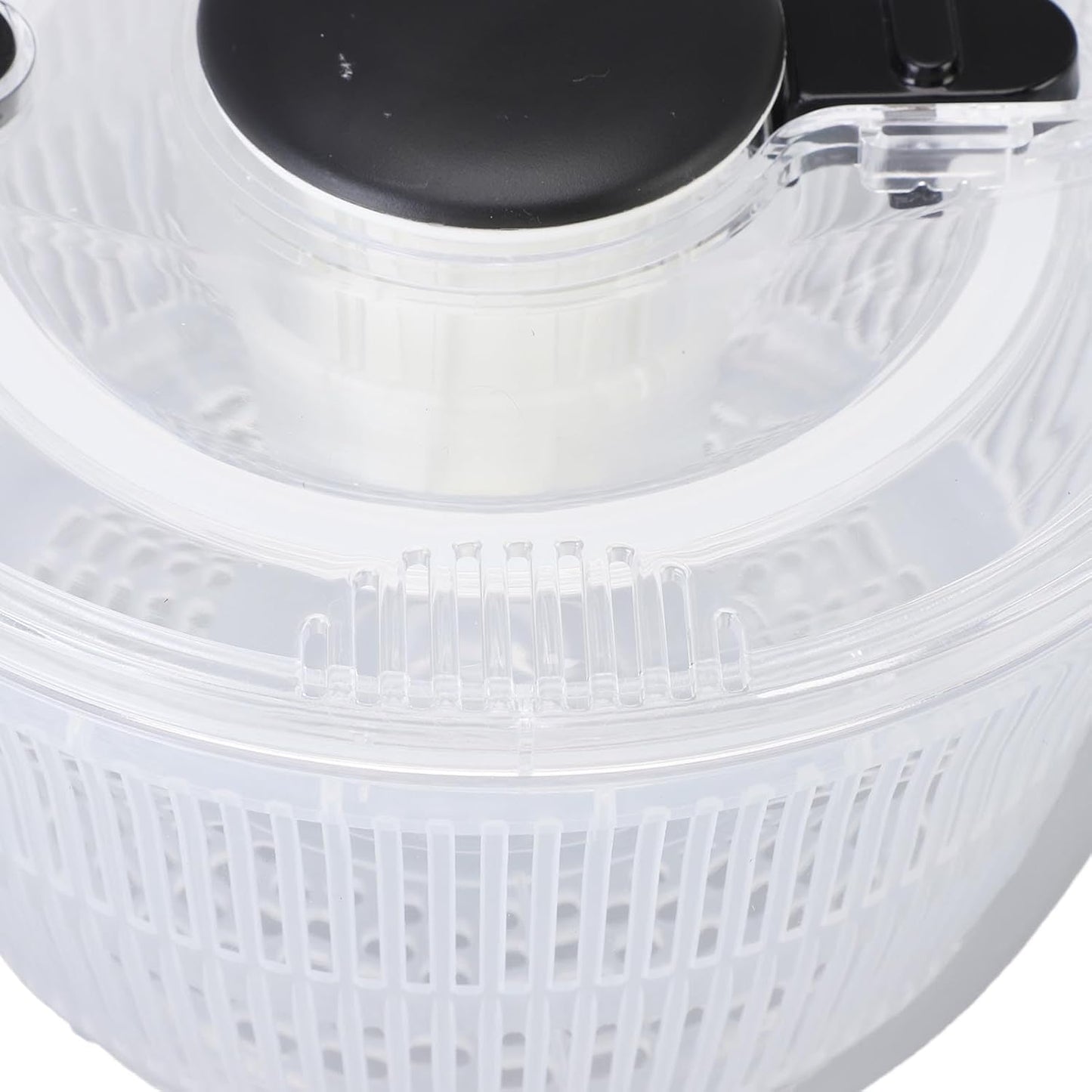 Luocute Salad Spinner, Large Capacity Transparent Fruit and Vegetable Washer Suitable for Kitchen (S 5.12x8.27in)