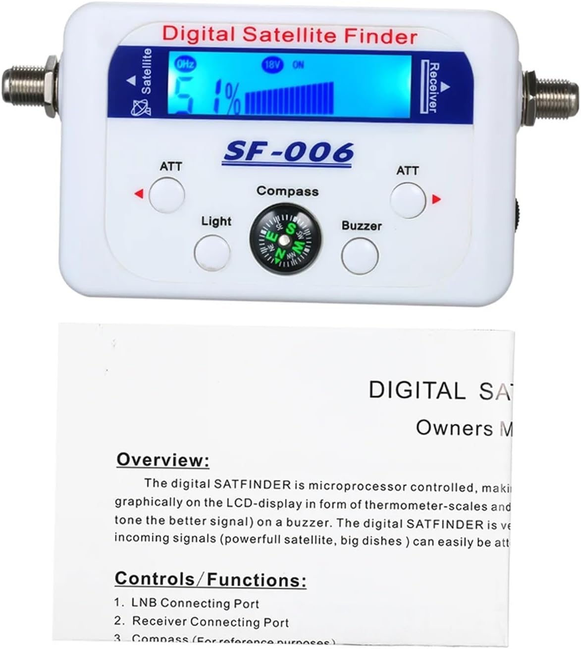 Digital Satellite Finder Satellite Signal Meter Mini Digital Satellite Signal Finder Meter with LCD Display Digital Satfinder for Dish Network Directv
