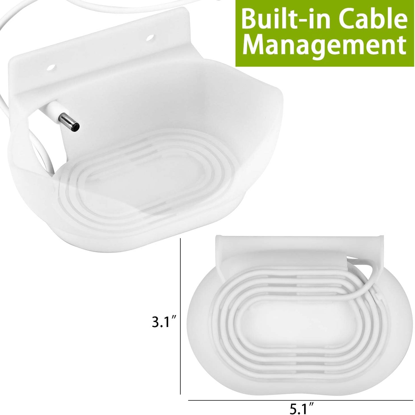 LeongLzt Ouligei Google Nest Audio Speaker Wall Mount/Bracket, in-Built Cable Management System & Easy Installation Speaker Holder Shelf Stand - Elegant & Durable Space Saving Accessory