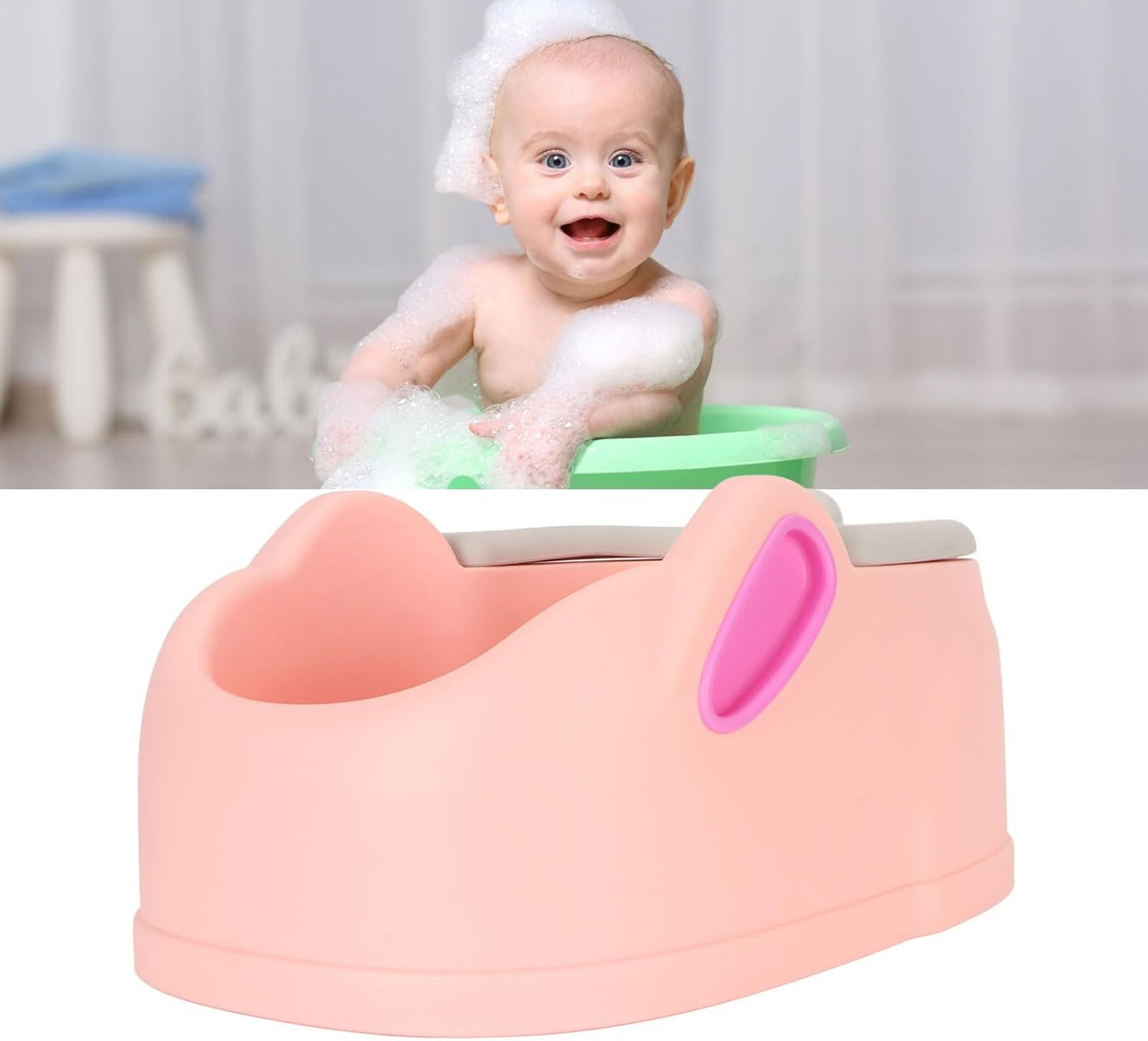 27 X 41.5 X 18.5cm Baby Butt Washing Basin Children Butt Wash Basin Baby Boys and Girls Butt Bath Washing Seat Portable Lightweight Washing Basin for Newborn Infant Toddler