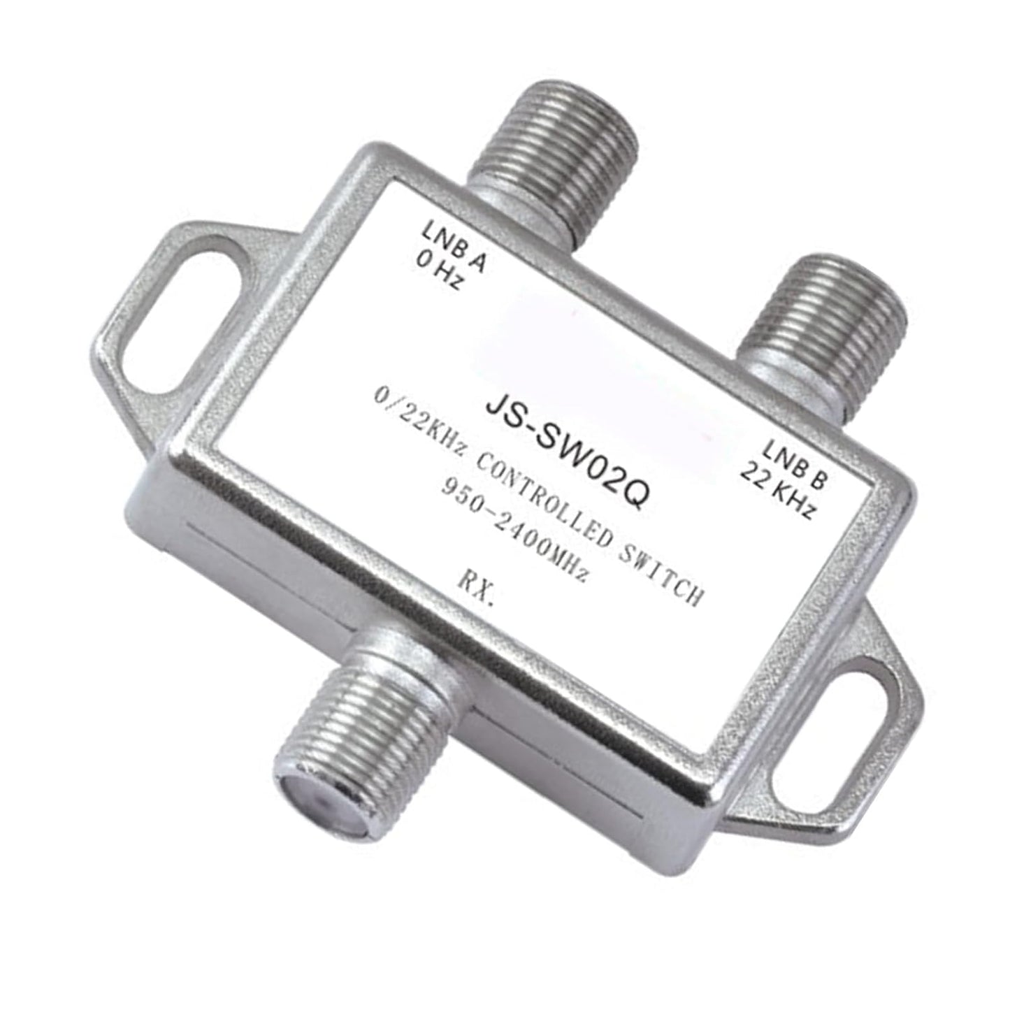 Satellite Switch, 0/22KHz, Compact Zinc Alloy TV Switch, Stable, Professional Easy to Use, Premium Material, for Switching TV Channels