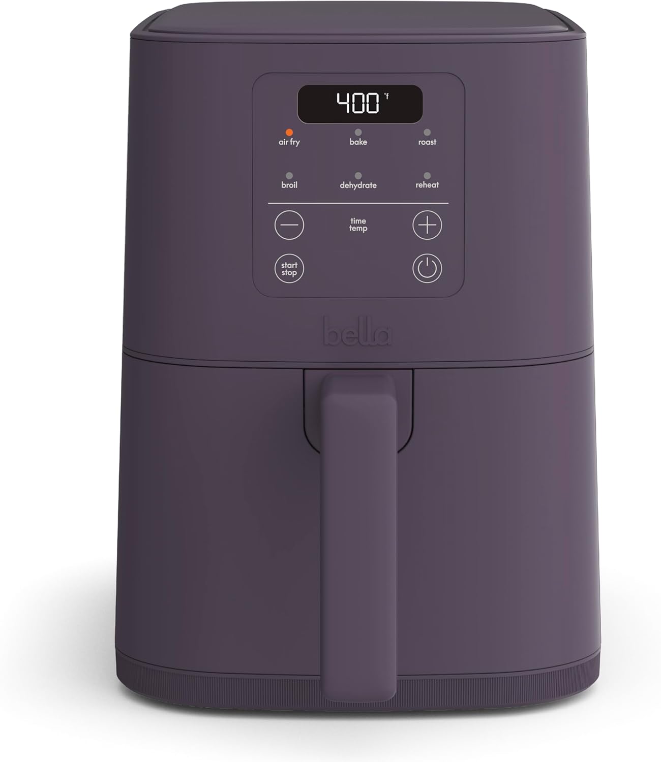 bella 4Qt Slim Air Fryer, Fits-anywhere Kitchenware, EverGood Ceramic Nonstick Coating, Adjustable Temperature, 6 Preset Cooking Options, 60 Min Auto Shutoff w Audible Tone, 3.3lb Capacity, Surf