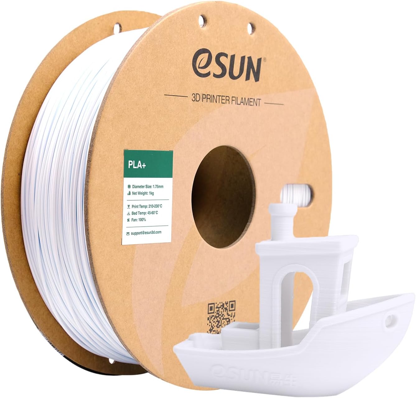 eSUN PLA Plus Filament 1.75mm, PLA Pro PLA+ 3D Printer Filament, Dimensional Accuracy +/- 0.03mm, 2.2 LBS (1KG) Spool 3D Printing Consumables for Most FDM 3D Printers, Black