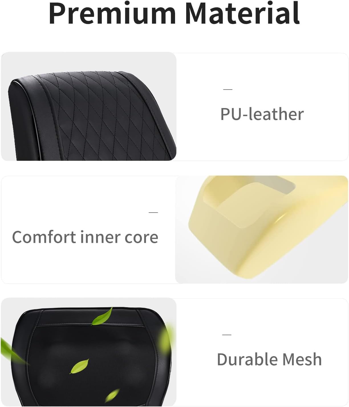 Boriwat Back Massager Neck Shoulder Massager with Heat, Shiatsu Massage Pillow for Pain Relief, Masseur for Neck, Back, Shoulder and Leg, Gifts for Men Women Mom Dad, Stress Relax at Home and Office
