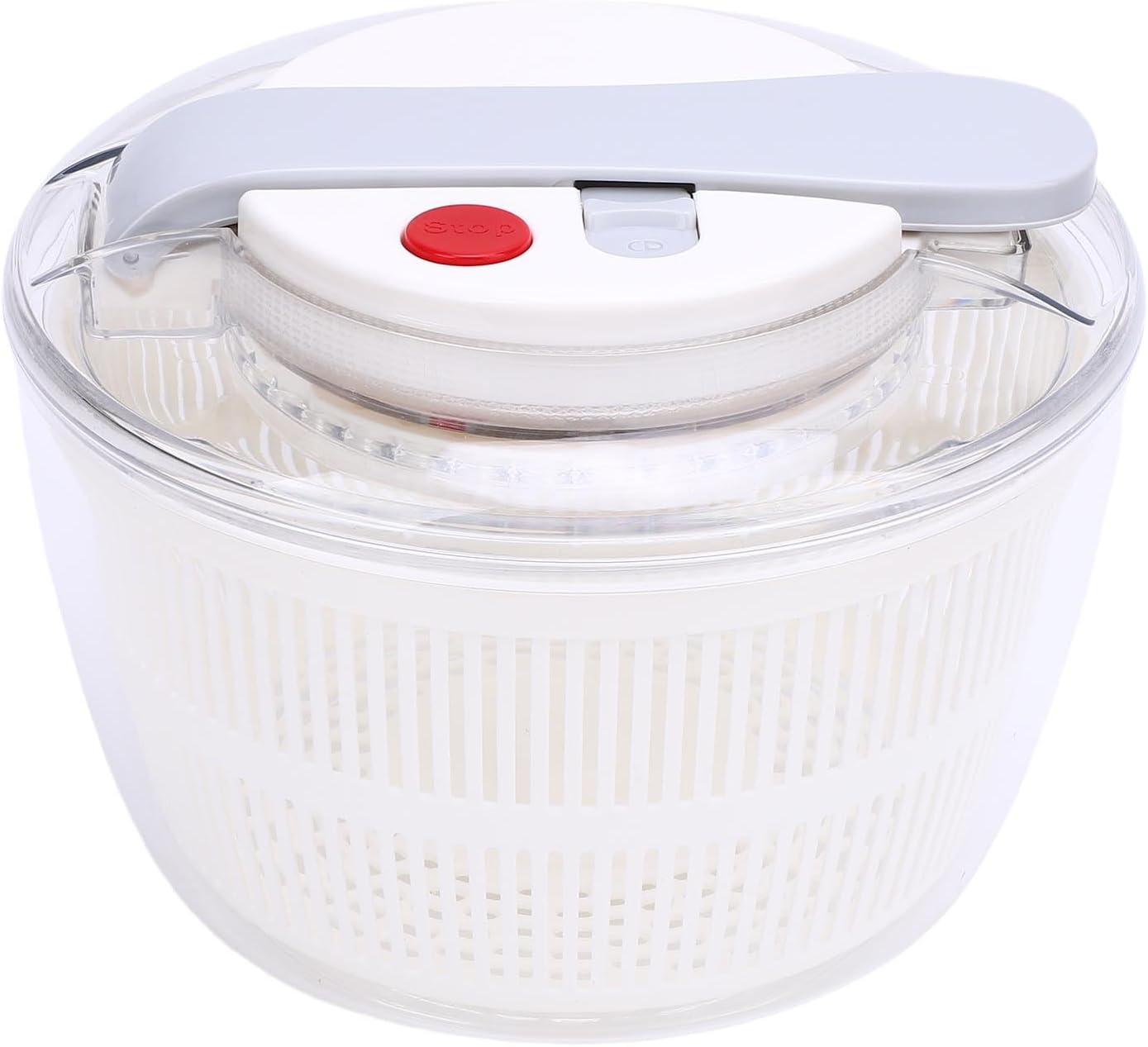 SENECESLI Salad Spinner, Easy Press Vegetable Dryer PP for Lettuce (Black)