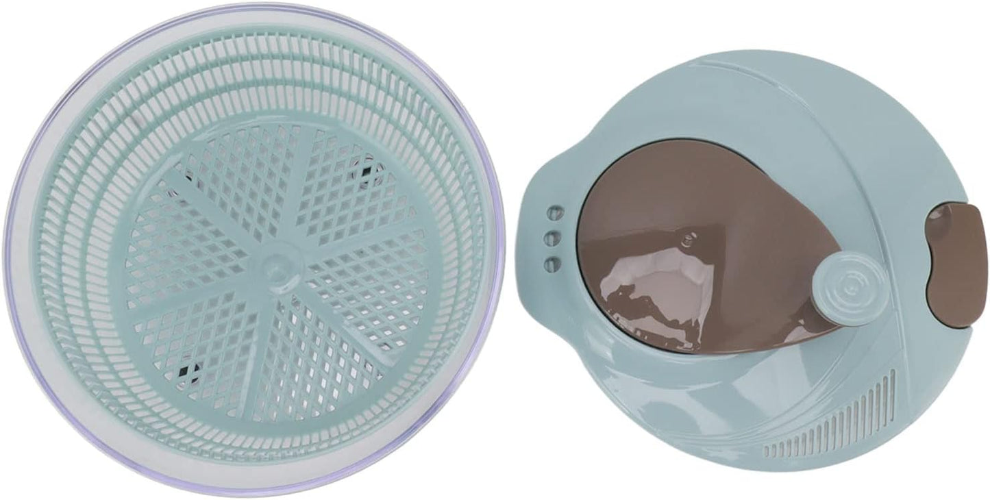 Haofy Plastic Salad Spinner Fast Mixing Salad Dehydrator for Kitchen, Spinners for Vegetables and Fruit (Blue)