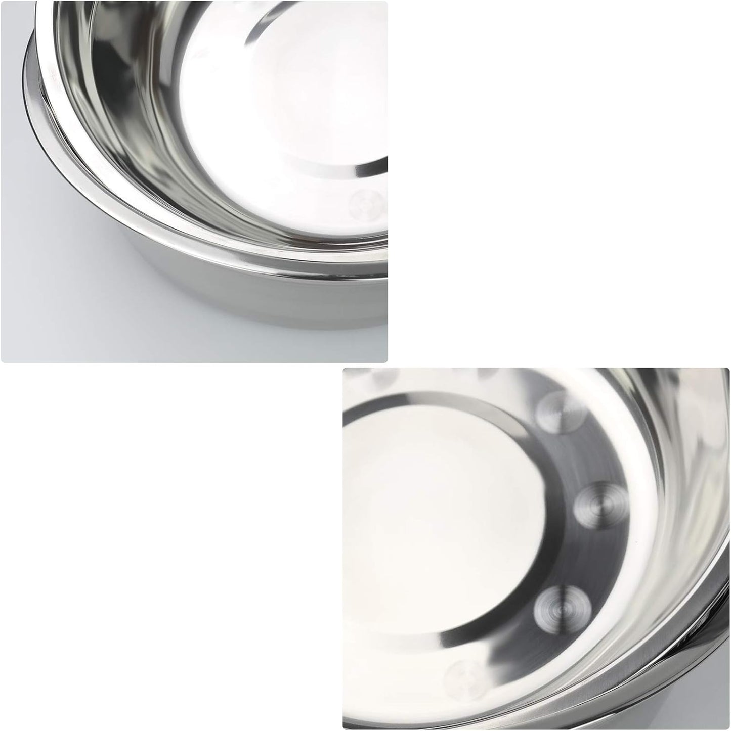 Callyne Stainless Steel Mixing Bowls, Set of 4 Metal Prep Bowls