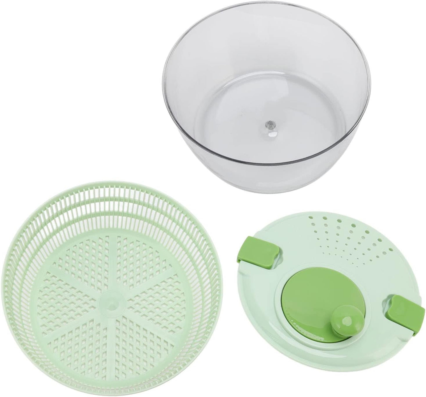 Restokki Vegetable Dryer PP Salad Spinner Multifunction Drainer Bowl Kitchen Green 4L Capacity