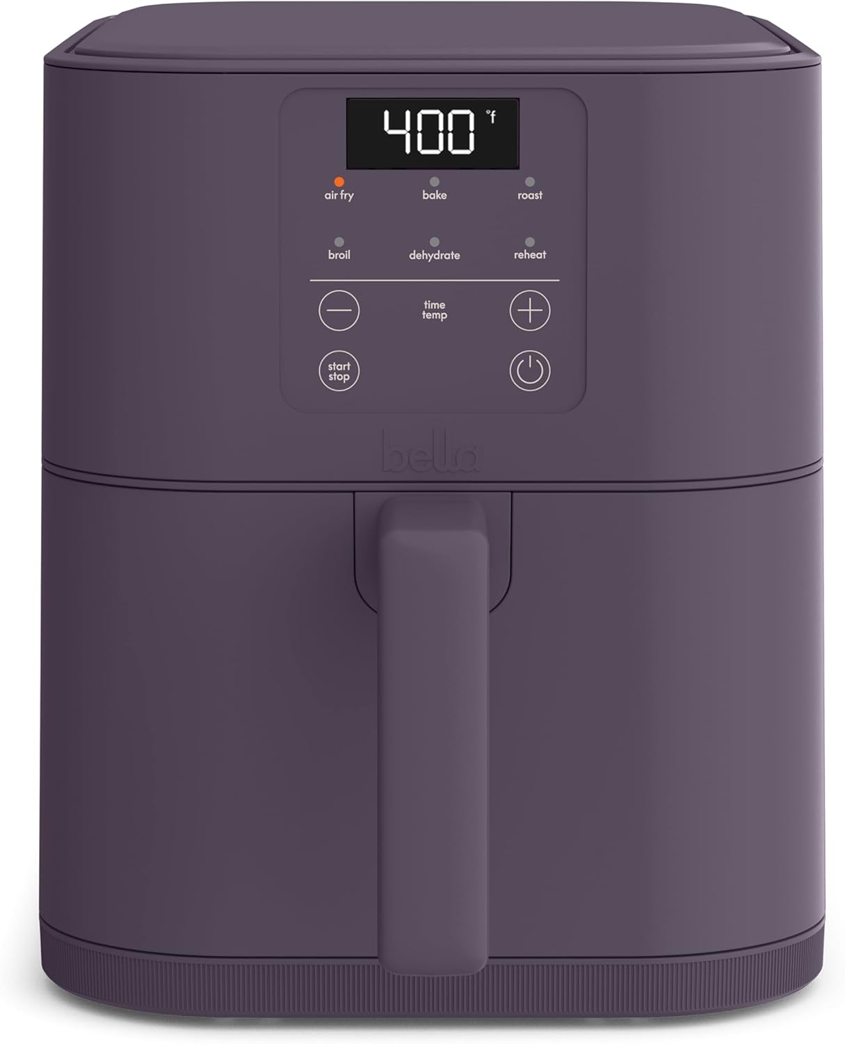 bella 4Qt Slim Air Fryer, Fits-anywhere Kitchenware, EverGood Ceramic Nonstick Coating, Adjustable Temperature, 6 Preset Cooking Options, 60 Min Auto Shutoff w Audible Tone, 3.3lb Capacity, Surf