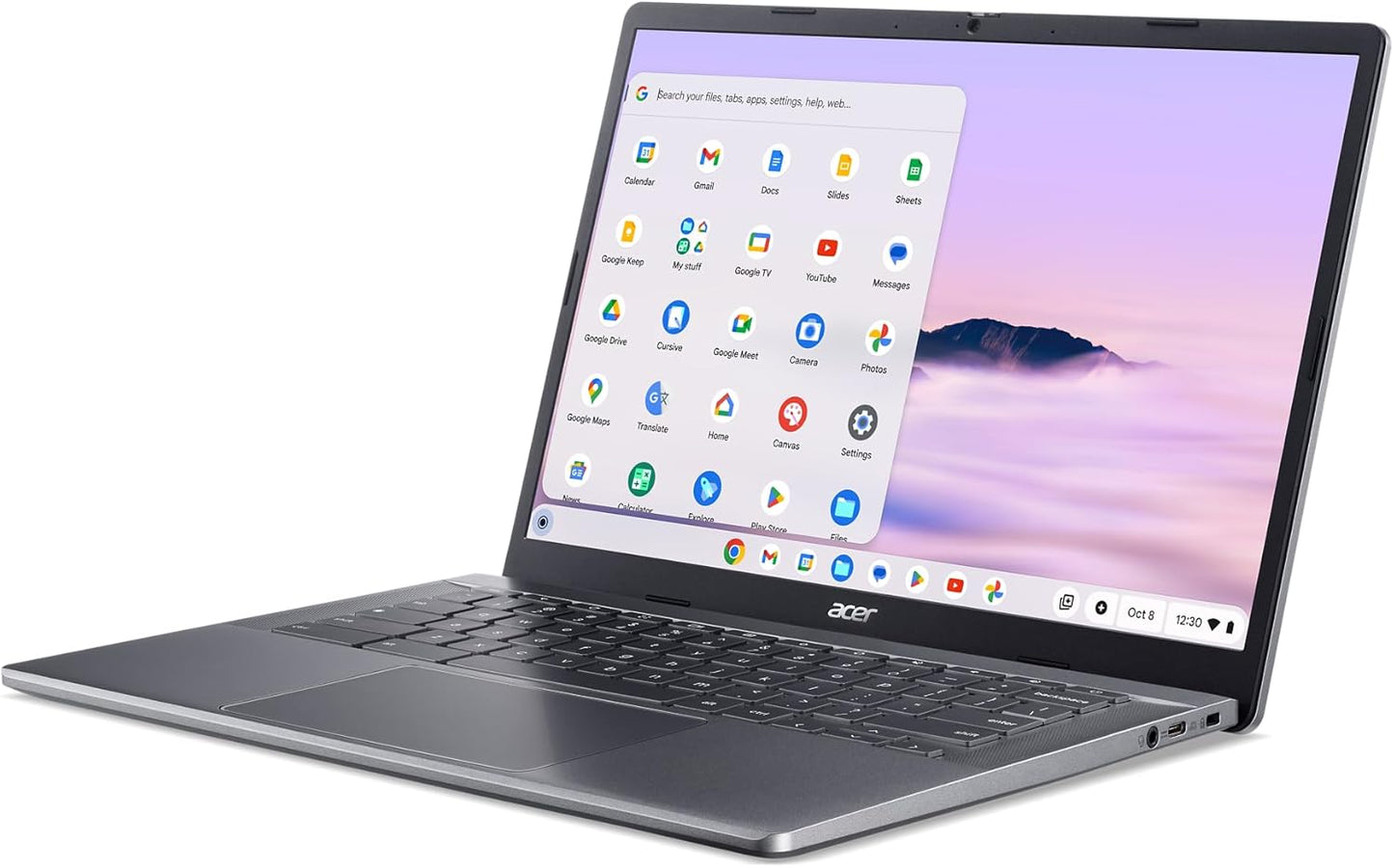 Acer Chromebook Plus Laptop with Google AI | 14" WUXGA 1920 x 1200 IPS Touch Display | AMD Ryzen 3 7320C | 8GB LPDDR5X | 128GB eMMC | Wi-Fi 6E | Chrome OS | CB514-3HT-R8RB