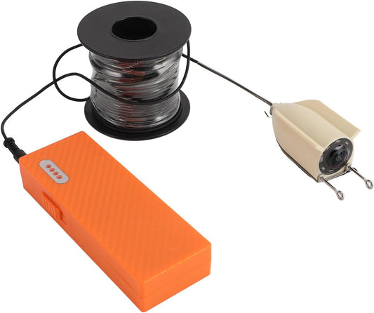 Underwater Fishing Camera, Waterproof Fish Finder 1080P FHD Visual Night Vision, 5000mah Rechargeable Battery, 98.43ft Cable, for Ice Lake Sea Boat Kayak Fishing