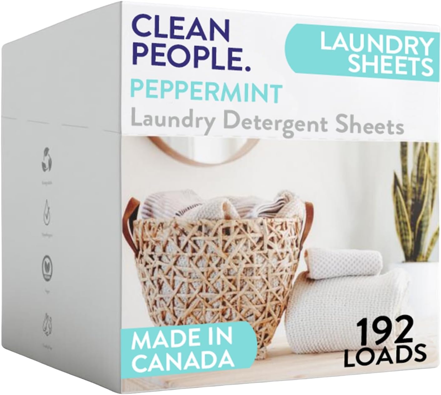 Clean People Laundry Detergent Sheets - Recyclable Packaging, Hypoallergenic, Stain Fighting - Ultra Concentrated, Laundry Soap - Fresh Scent, 96 Pack