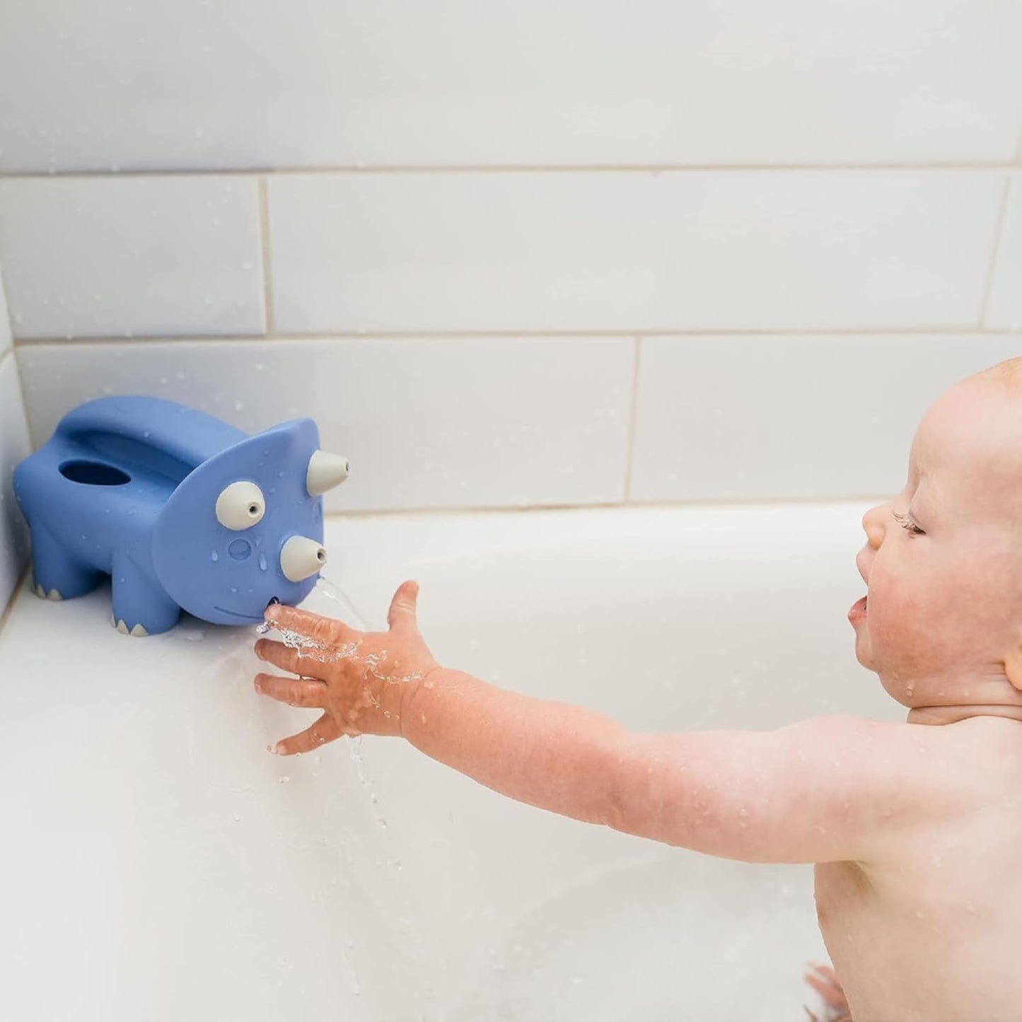 Dr. Brown’s CleanUp Pour & Roar Watering Can, Baby Bath Essentials Kids Toy, BPA Free, Certified Plastic Neutral, 6m+