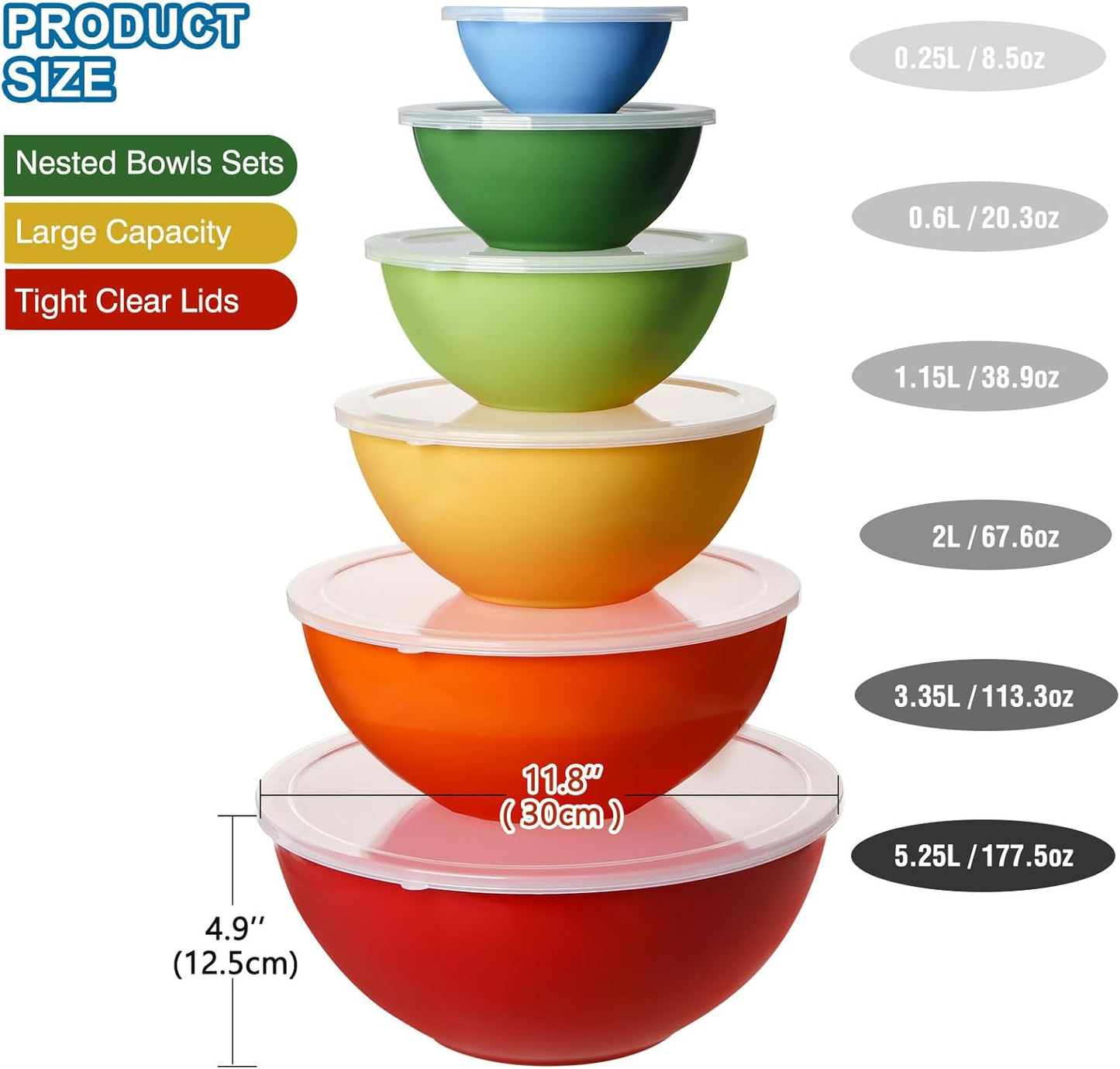Purilite Select Plastic Mixing Bowl Set