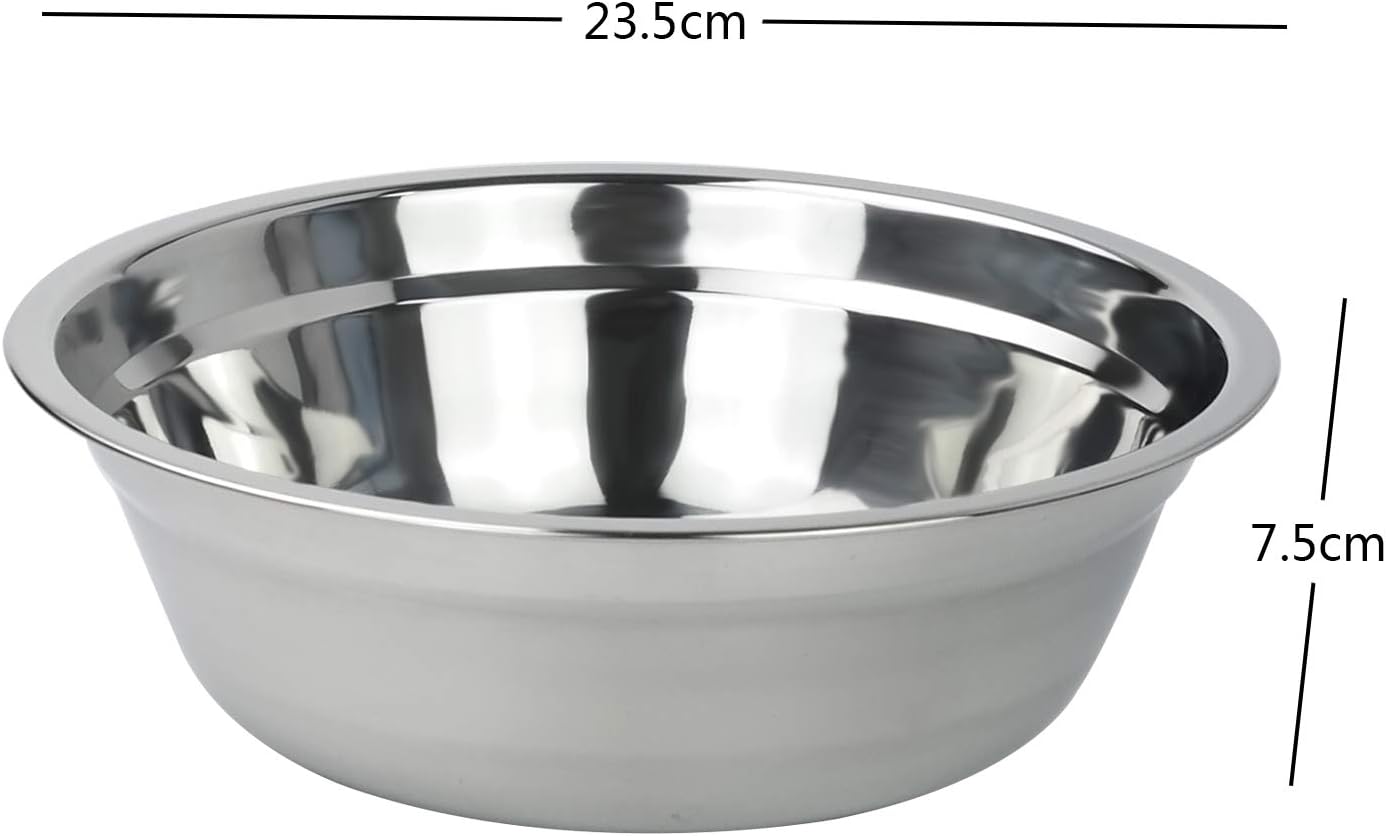 Callyne Stainless Steel Mixing Bowls, Set of 4 Metal Prep Bowls