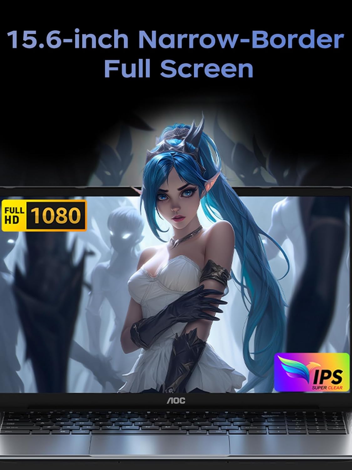 2025 AOC TX15 Laptop, 15.6-inch FHD (1920 x 1080) Display, Intel N150(4C/4T) Processor, 16GB DDR4 RAM, 512GB SSD, Windows 11 Pro, WiFi5, BT5.0, 38Wh Battery, Gray