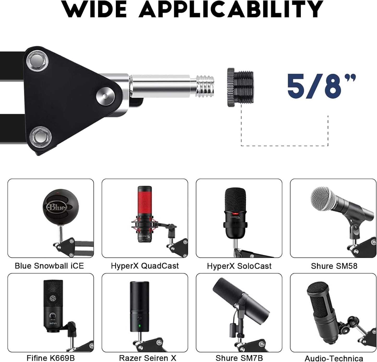 Microphone Arm,Aokeo AK-35 Microphone Desk Stand-Microphone Suspension Boom Scissor Arm Stand For Blue Yeti,Blue Snowball iCE,QuadCast,Elgato
