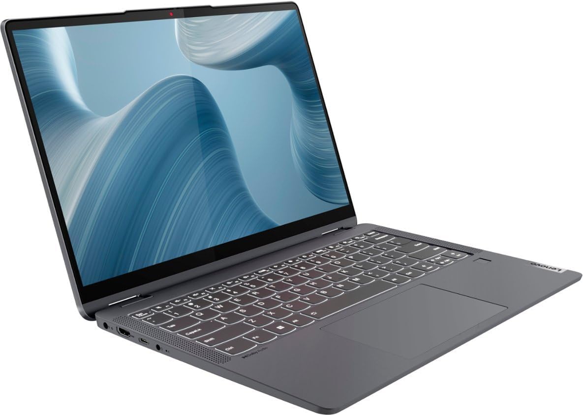 Lenovo Ideapad Flex 5 14'' 2-in-1 Touchscreen FHD Laptop - Intel Core i3-1115G4, 4GB RAM, 128GB SSD, Windows 11 S Mode- Graphite Grey (82HS00R9US), Gray