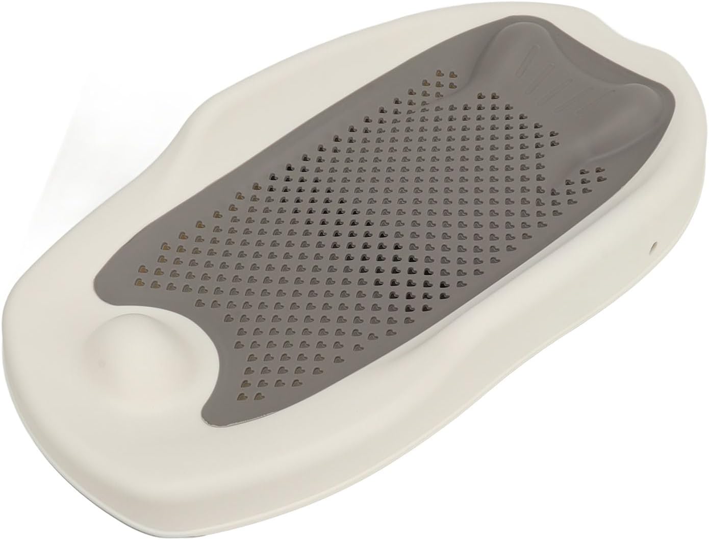 Foldable Baby Bath Support with Hollow Pattern, Ergonomic Design 3 Point Mechanical Structure, Universal Fit for Home Bathroom (Grey)