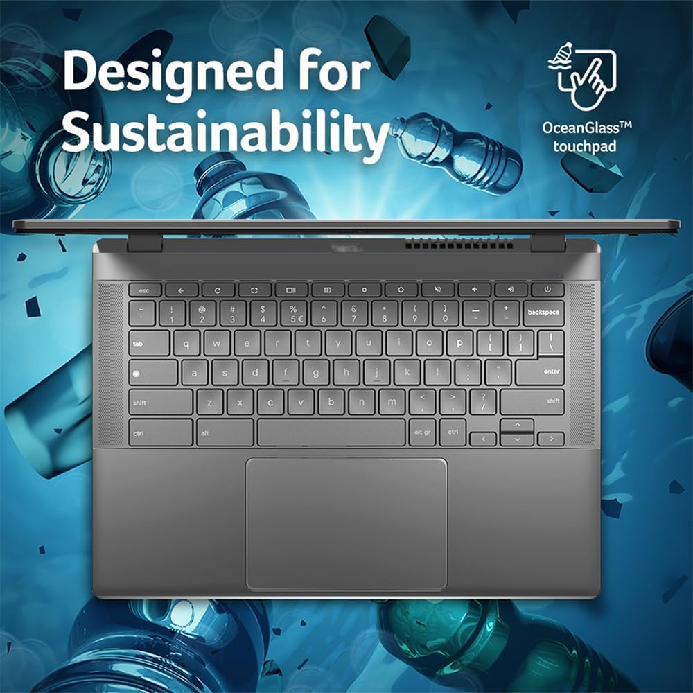 Acer Chromebook Plus Laptop with Google AI | 14" WUXGA 1920 x 1200 IPS Touch Display | AMD Ryzen 3 7320C | 8GB LPDDR5X | 128GB eMMC | Wi-Fi 6E | Chrome OS | CB514-3HT-R8RB