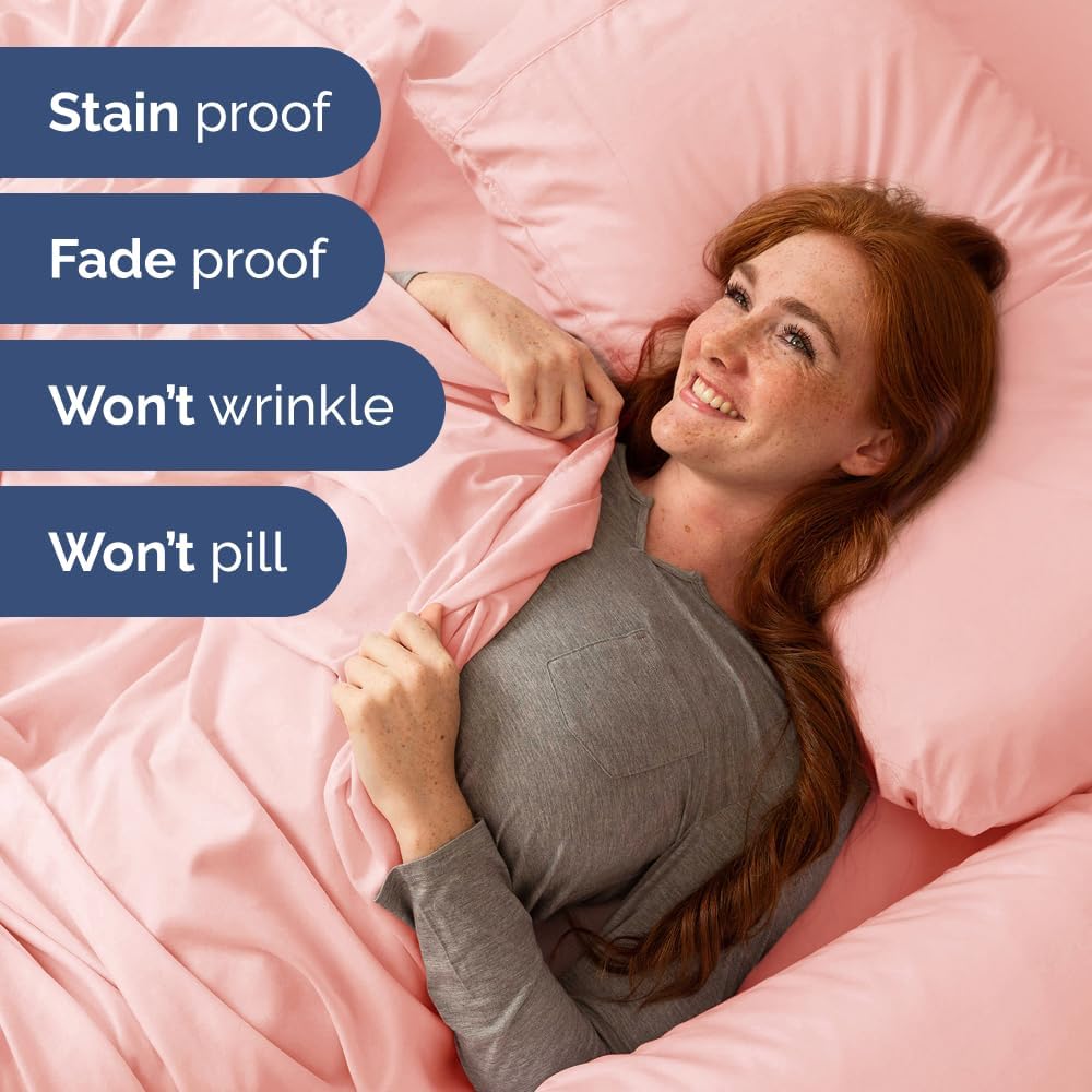 Extra Deep Queen Sheet Set - 6 Piece Breathable & Cooling Sheets - Hotel Luxury Bed Sheets Set - Easy & Secure Fit - Soft, Wrinkle Free & Comfy Sheets Set - White Sheet Set w/Extra Deep Pockets