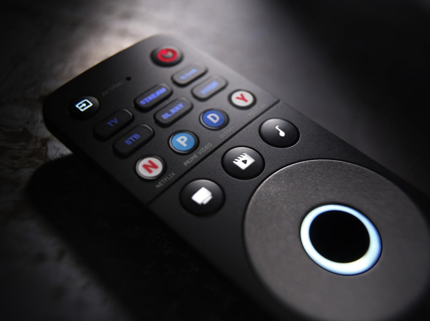 One For All Smart Control Pro - Voice Control for Android/Google TV, 3 Activity Modes + Shortcuts, Free Remote Setup via My Nevo App, Full Backlight for Day and Night Readability (URC7966 - Black)