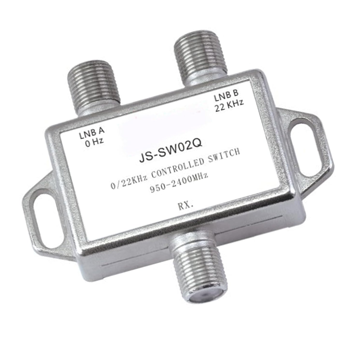 Satellite Switch, 0/22KHz, Compact Zinc Alloy TV Switch, Stable, Professional Easy to Use, Premium Material, for Switching TV Channels
