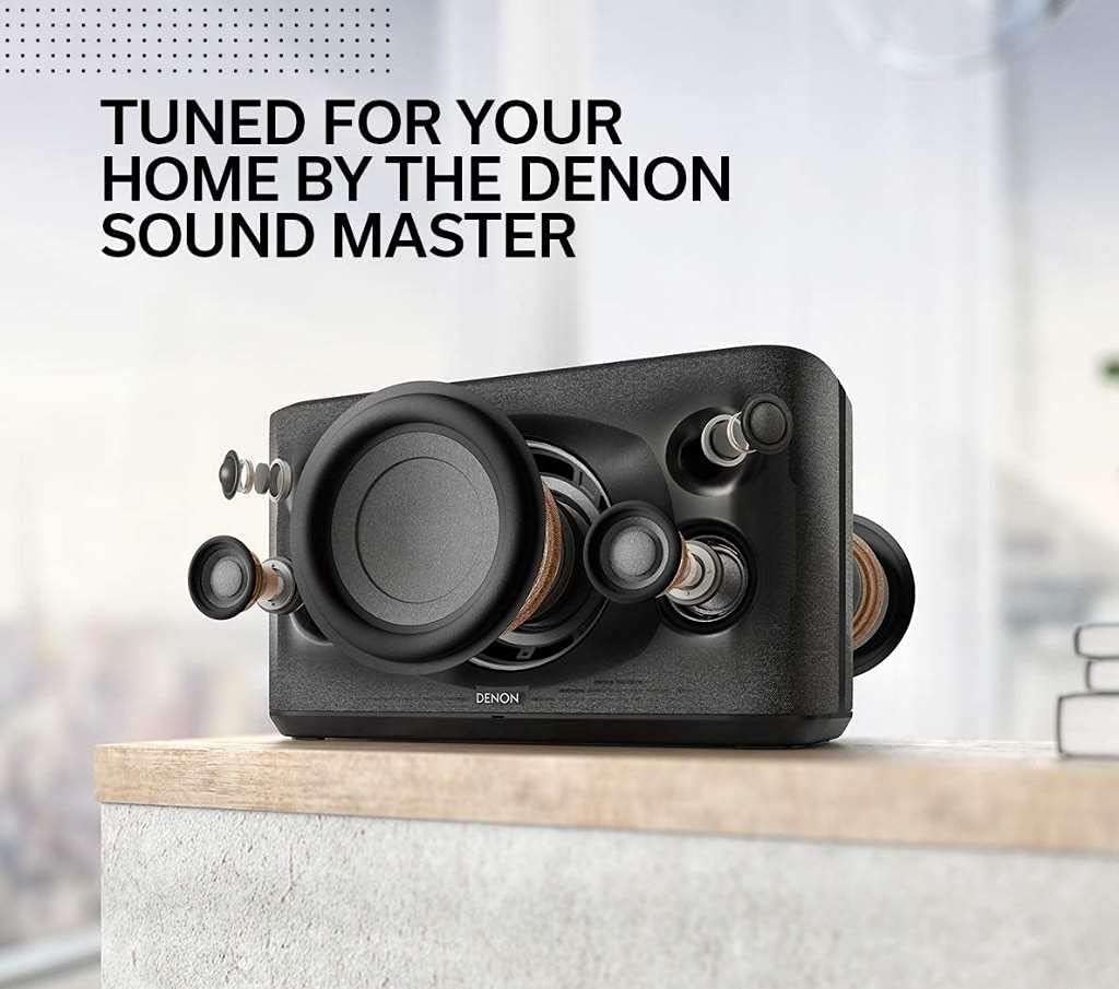 Denon Home 150 NV Wireless Speaker (Black), 1" Tweeter, 3.5" Woofer, Home Speaker with HEOS Built-in, AirPlay 2, and Bluetooth, Multi-Room Streaming, Simple Setup, Compact Design