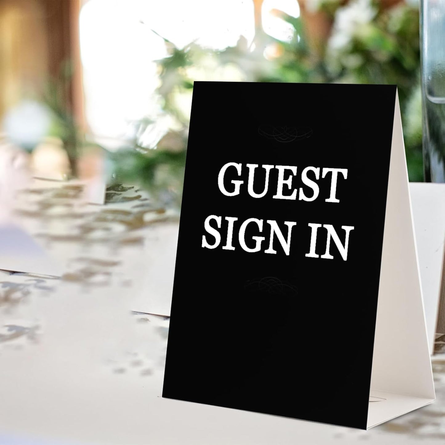 3pcs Wedding Guest Book Set, Romantic Wedding Guest Signature Book with Hard Cover Cherished Modern Script Wedding Book Blank Pages for Wedding Reception Special Events (Black)
