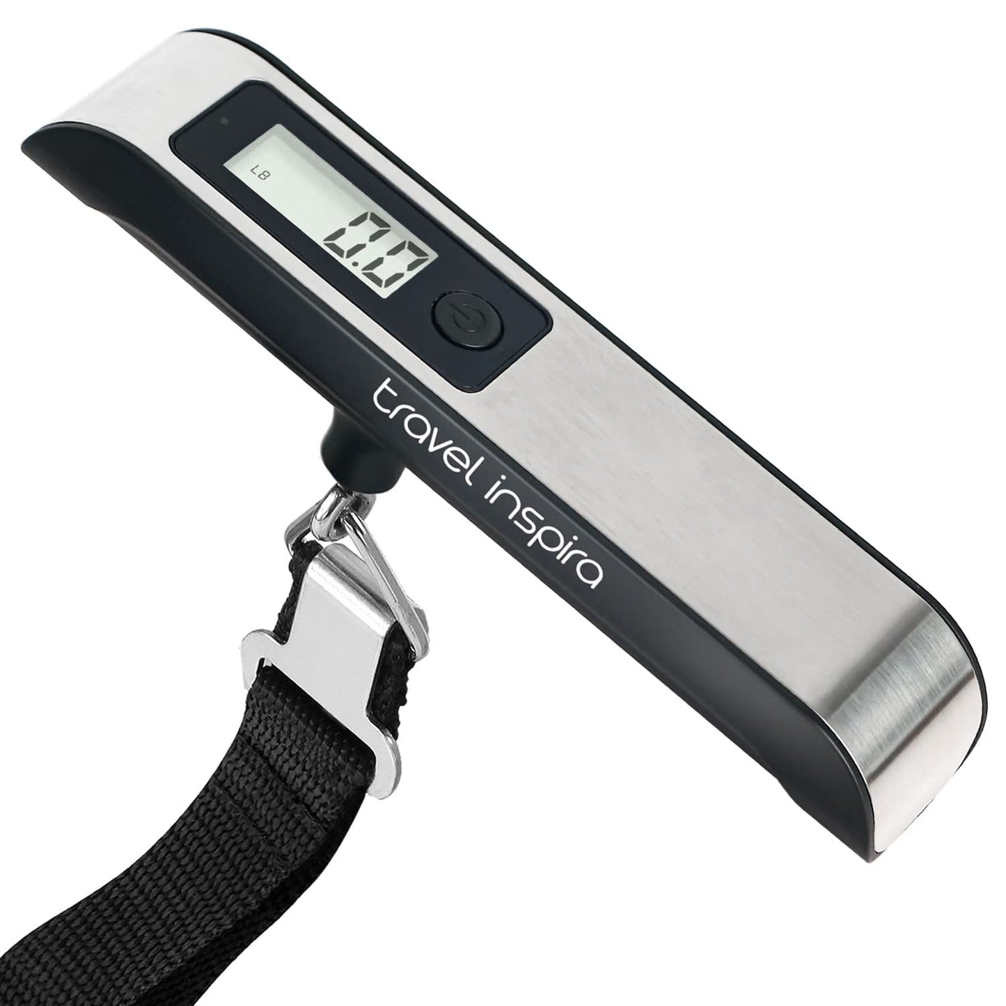 travel inspira Luggage Scale, Portable Digital Hanging Baggage Scale for Travel, Suitcase Weight Scale with Rubber Paint, 110 Pounds, Battery Included - Blue