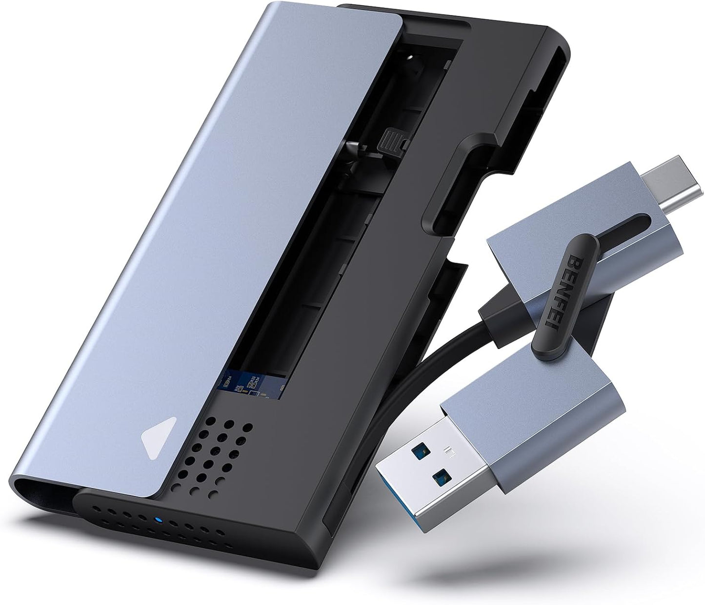 M.2 NVMe SSD Enclosure | Tool-Free USB-C 10Gbps Adapter | Supports 2230/2242/2260/2280 SSDs | External Hard Drive for PC and Laptop | Power Loss Protection with Aluminum Alloy Shell - PuriLite