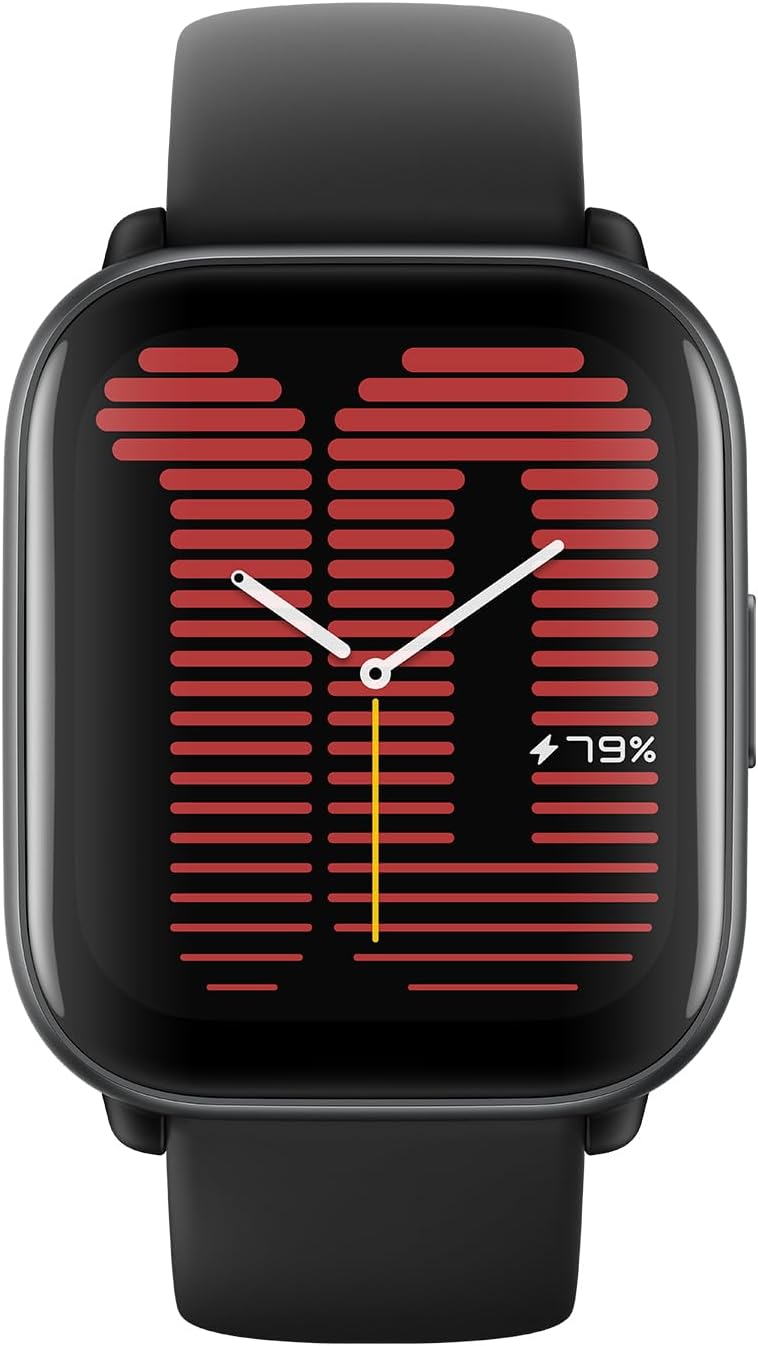 Amazfit Active Smart Watch 42mm, AI Fitness Tracker & Sleep Coach, GPS, Amazon Alexa Built-in, Bluetooth, 14-Day Battery, 120+ Sports Modes, Android & iPhone, Black