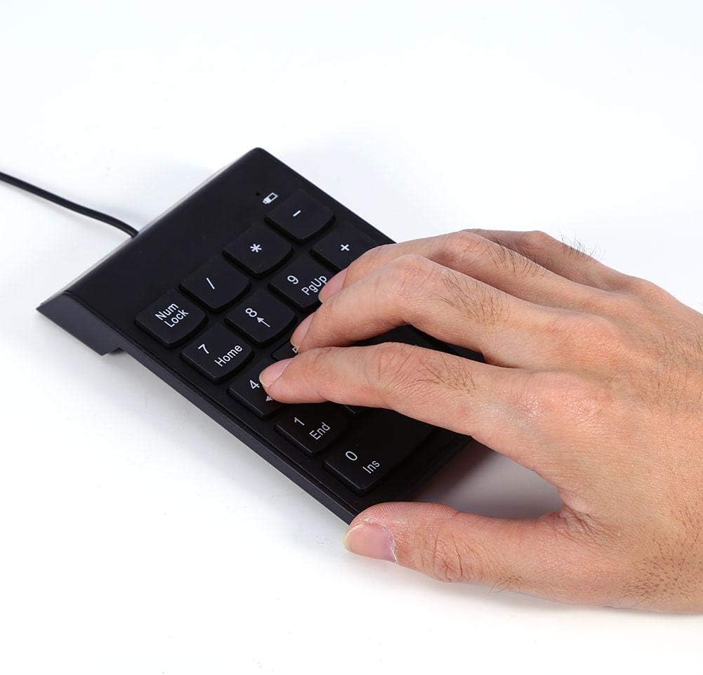 Purilite Select Slim Wired Numeric Keypad | 18-Key Plug & Play USB Number Pad