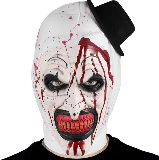Scary Halloween Mask,Scariest Clown Mask for Adults, Comfortable Breathable Latex Terrifier Mask For Halloween Parties