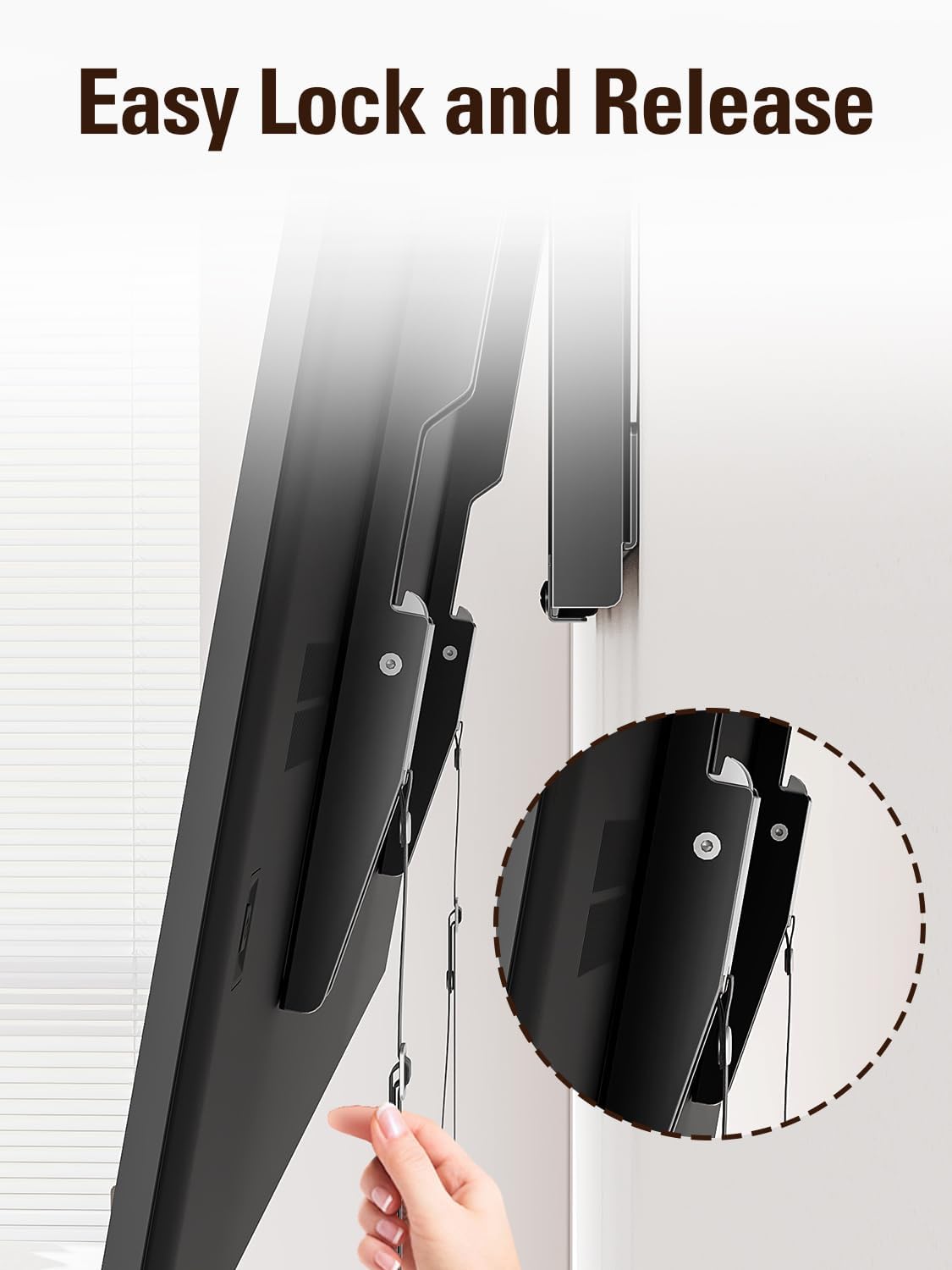 Mounting Dream Fixed TV Mount Low Profile for Most of 42-84 Inches TV Low Profile TV Wall Mount fits 16" 18" 24" Wood Studs up to VESA 600 x 400mm and 132 LBS, Ultra Slim and Space Saving MD2163-K