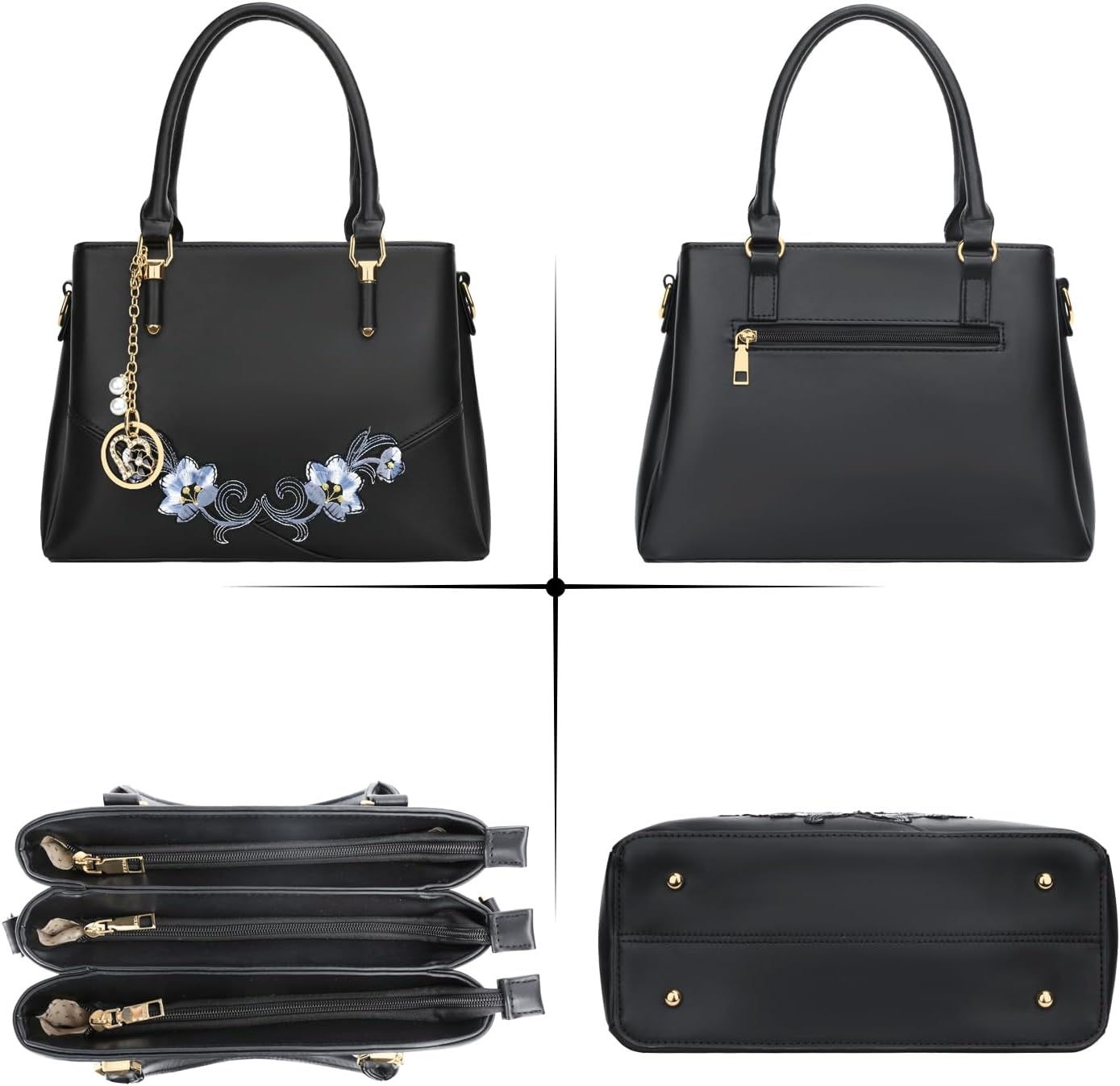 KKXIU Trendy Tote Bag for Women Lightweight Oxford Big Capacity Shoulder Purses and Handbags