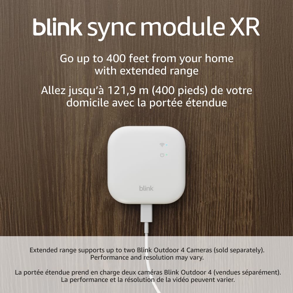 Blink Sync Module XR (newest model) — System hub for all Blink devices, go up to 400 feet from your home with extended range for Outdoor 4