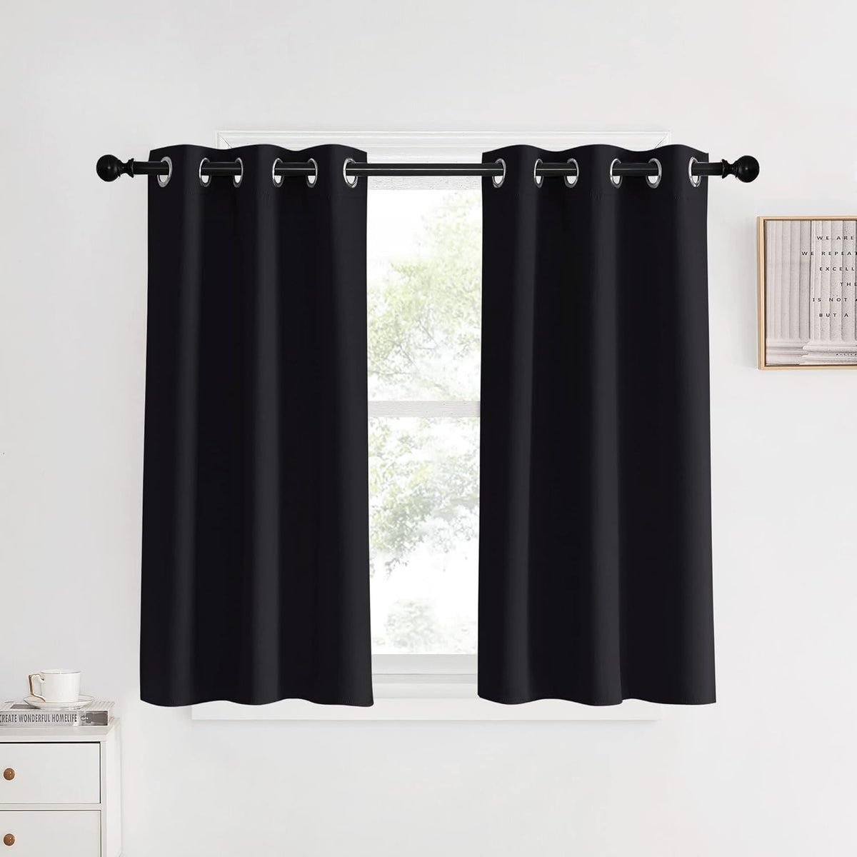 NICETOWN Blackout Curtains 2 Panels for Bedroom- Thermal Insulated Grommet Blackout Curtains 63 Inches Long for Living Room/Kitchen Rideaux occultants (2 Panels, W42 x L63 -Inch,Grey) - PuriLite