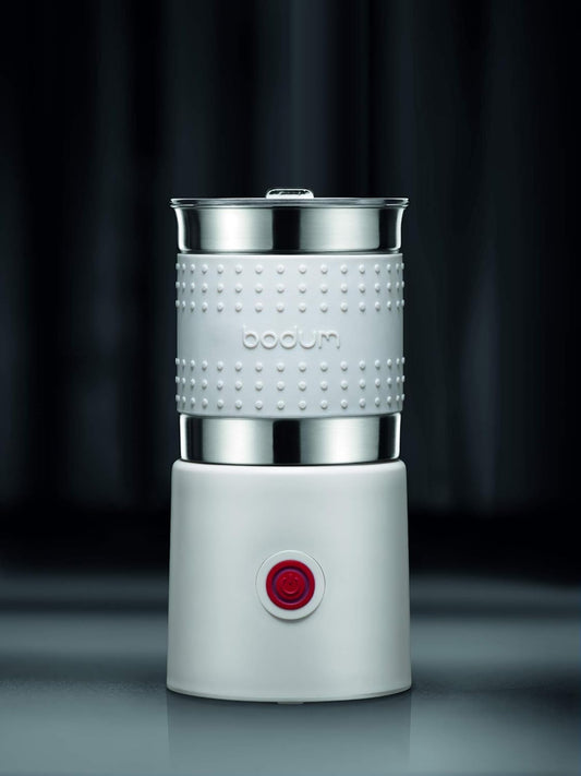 Bistro 13.5oz Bistro Barista Electric Milk Frother, Automatic Temperature Control, Boil-Dry Protection, White - PuriLite