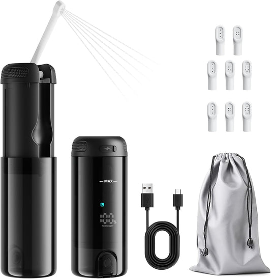 Portable Bidet for Travel, Rechargeable Handheld Bidet with 5 Modes, LED Screen, 250ML Waterproof Electric Sprayer for Baby/Women/Men, Personal Hygiene Cleaning, Postpartum Care