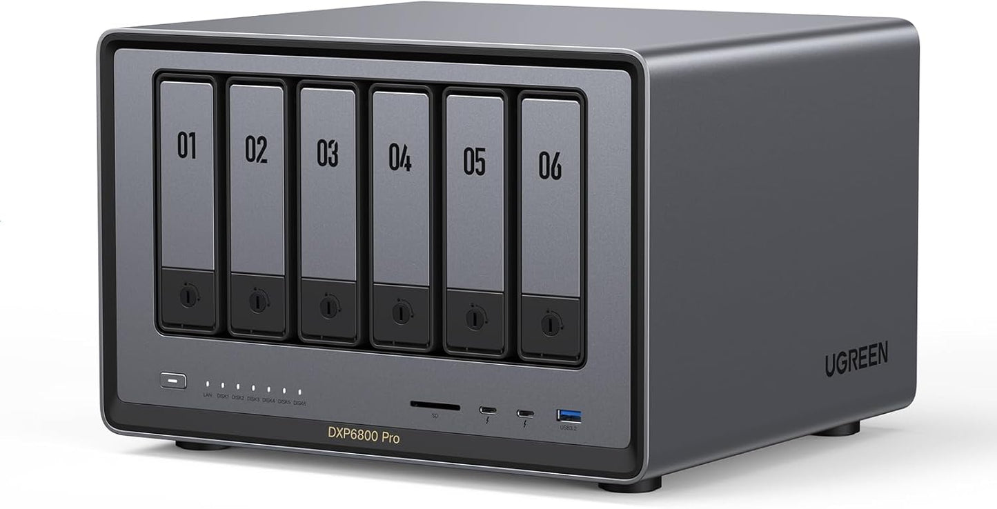 UGREEN NASync DXP2800 2-Bay Desktop NAS, Auto Backup Organize Phones/PCs Private Cloud Storage for Home & Office, Intel N100 Quad-core CPU, 8GB DDR5 RAM, 2.5GbE, Dual M.2 Slots, 4K HDMI (Diskless)