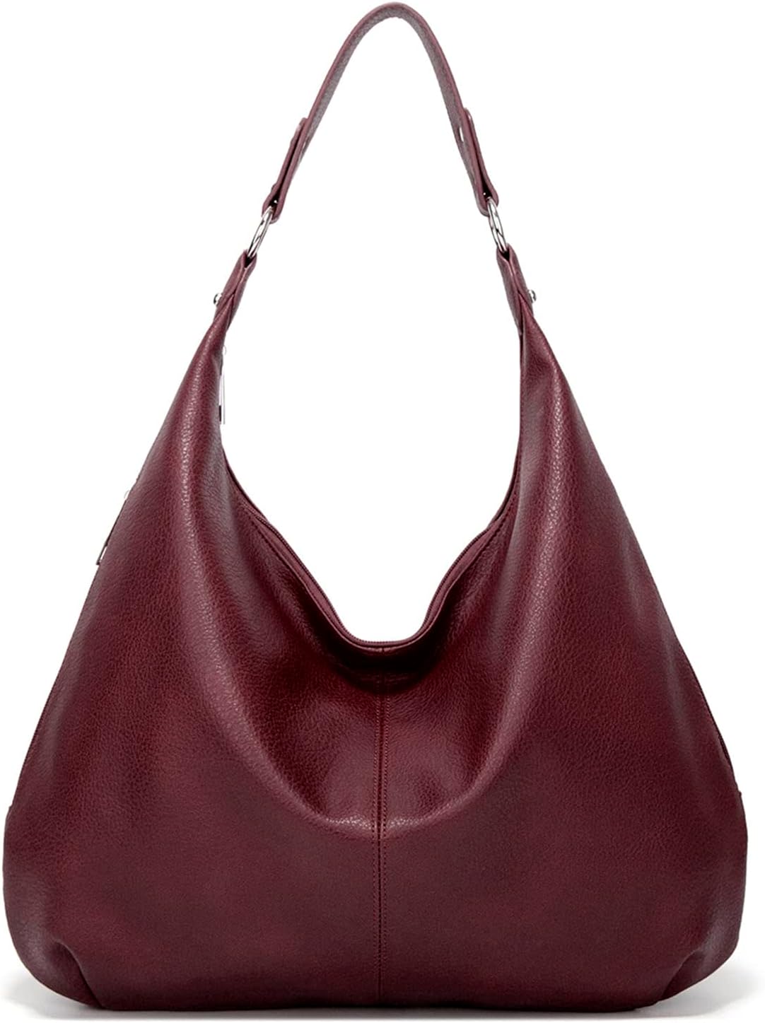Ashioup Hobo Bags for Women Soft PU Leather Shoulder Bag Vintage Slouchy Handbag with Zipper - PuriLite