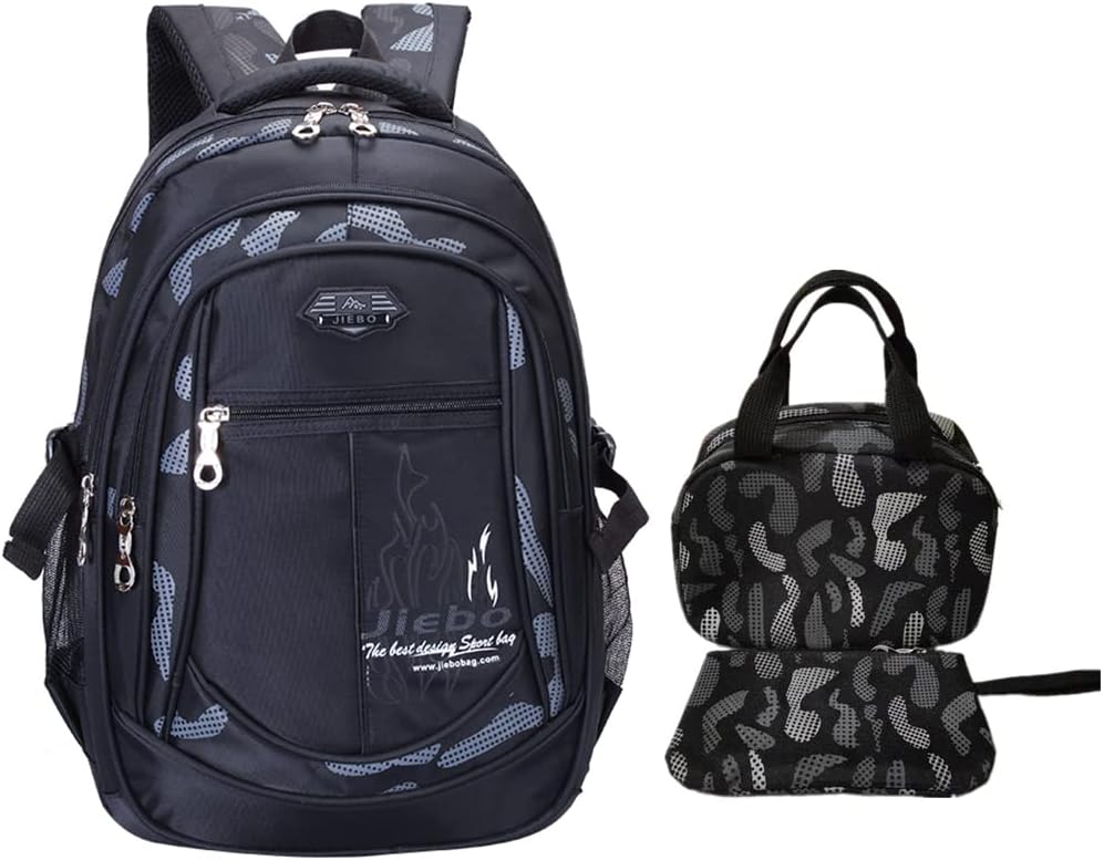 Blue-Camouflage Backpacks for Boys School Elementary, Camouflage Boys School Bags Capacity Bookbags