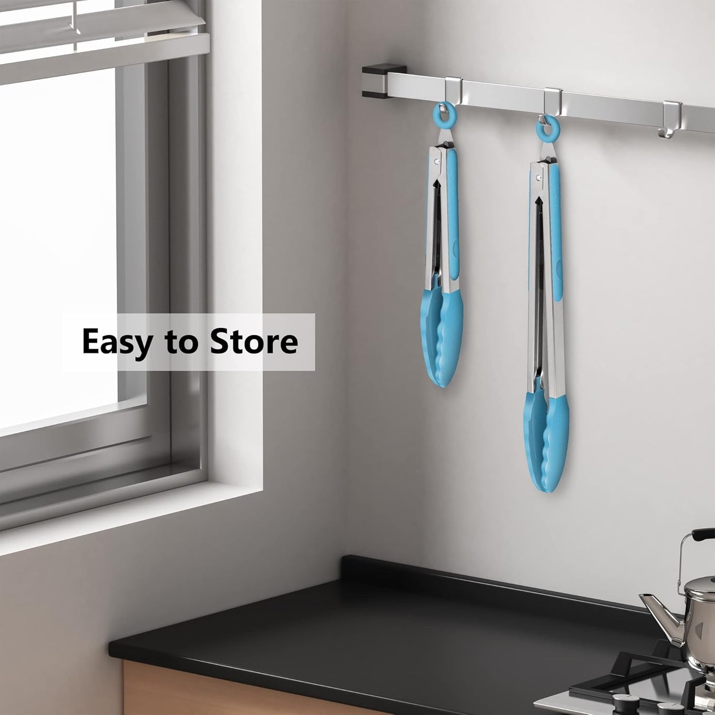 Purilite Select Silicone & Stainless Steel Kitchen Tongs