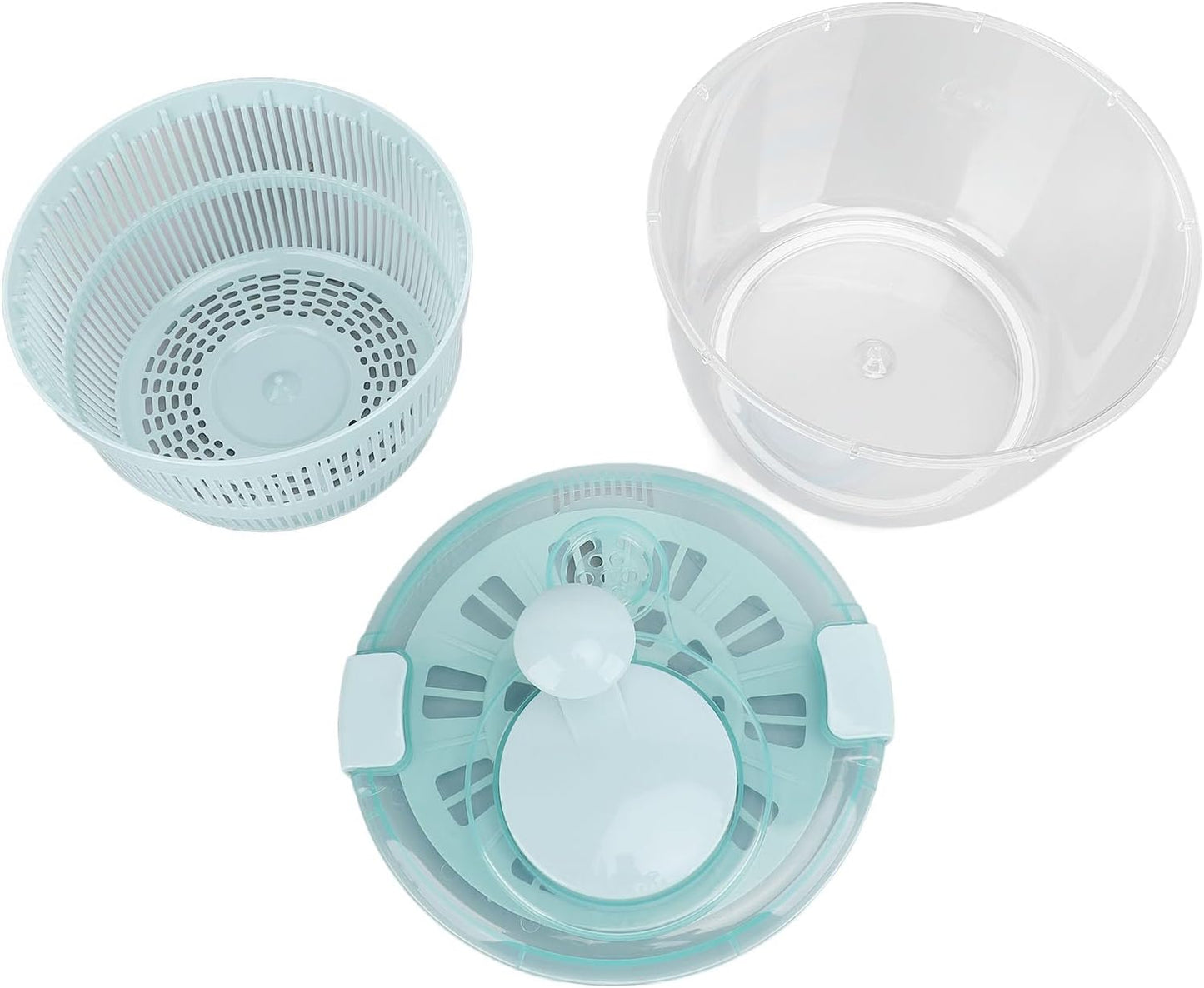 Salad Spinner Lake Blue 5L Fast Manual Washer Spinner for Vegetable Fruit Lettuce