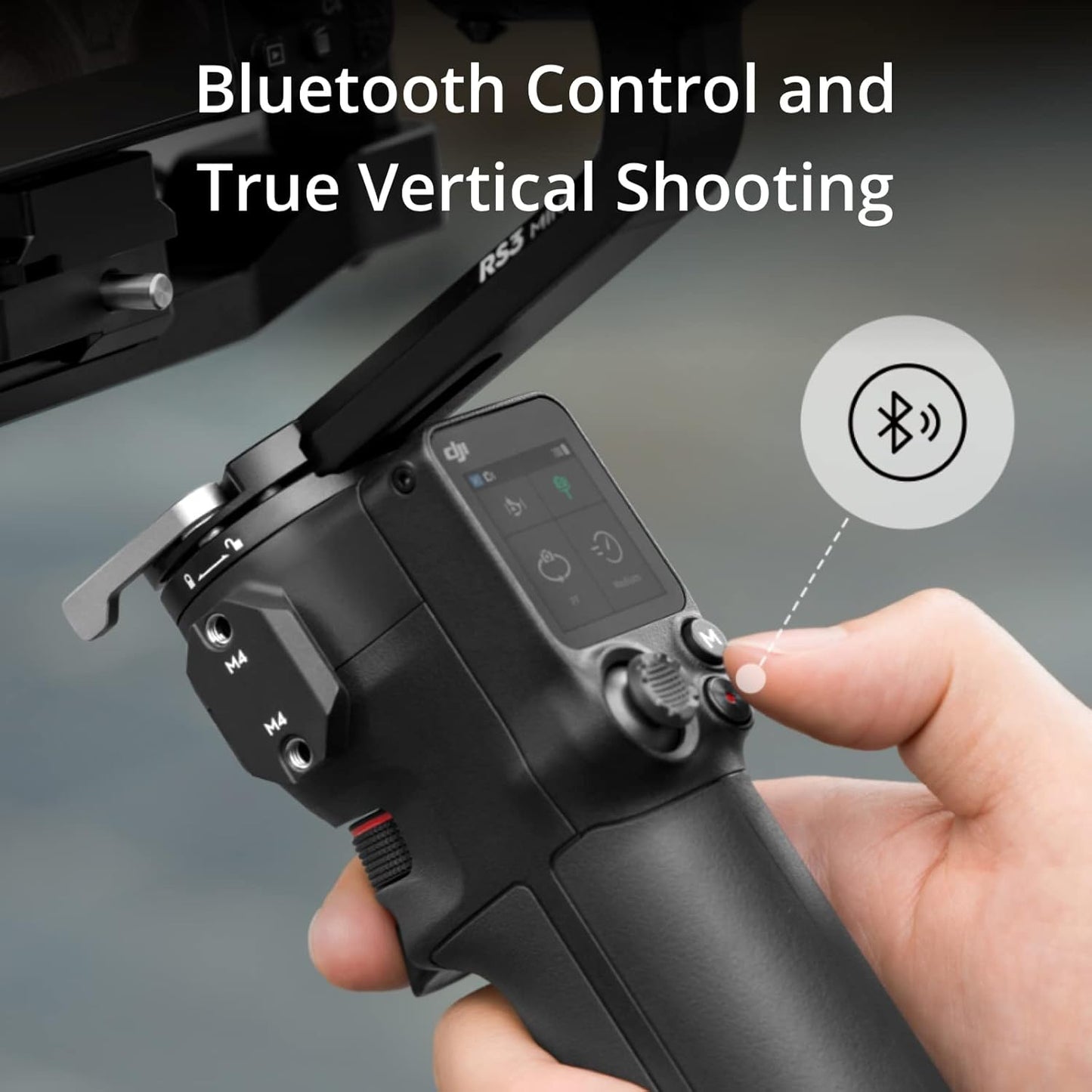 DJI RS 3 Mini, 3-Axis Gimbal Stabilizer for Cameras Canon/Sony/Panasonic/Nikon/Fujifilm, 2 kg (4.4 lbs) Tested Payload, Camera Stabilizer, Camera Gimbal with Native Vertical Shooting